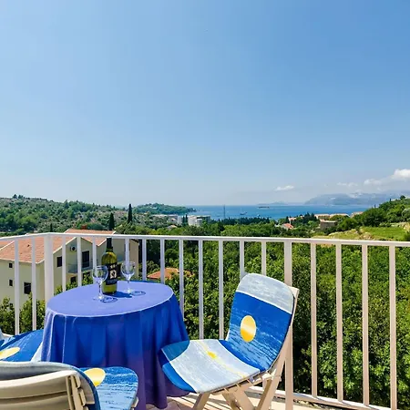 Апартаменты Alba- Duplex Two Bedroom With Shared Pool And Sea View Цавтат